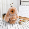 Cute Plush Bunny Keychain Women Fur Pom Pom Angel Rabbit Key Ring Hare Plush Dolls Toy Girls Bag Car Key Pendant Kids Xmas Gift