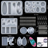 Mixed Style Jewelry Epoxy Resin Molds Set Silicone Mold UV Casting Tools Clay Resin Jewelry Casting Molds For Jewelry Making DIY