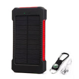 For Xiaomi iPhone Solar Power Bank 10000mAh External Battery Fast Charging waterproof Powerbank With SOS Flashlight Poverbank