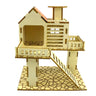 Hamster Wooden Villa House Climbing Toy Hideout Nesting Habitat for Chinchillas Guinea Pigs Small Animals 5 Styles