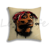 Rapper 2Pac Tupac Printing Pillows Covers Cool Pillow Case Baby Cushion Cover Case On The Pillow Pillowcase For Children 45x45