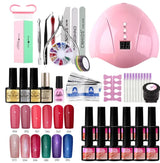 Manicure Set 36W UV LED Lamp Dryer With 12PCS Nail Gel Polish Kit Soak Off Manicure Set Gel Nail Polish For Nail Art Tools