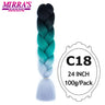 Jumbo Braiding Hair Extensions 24inch Ombre Hair For Braids 5Pcs Box Braid Yaki Texture Synthetic Fiber Fake Hair Mirra’s Mirror