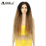 Noble Synthetic Lace Front Wig 38 Inch Long Curly Wig For Women Cosplay Feminino Lace Front Ombre Blonde Wig Heat Resistant Wigs