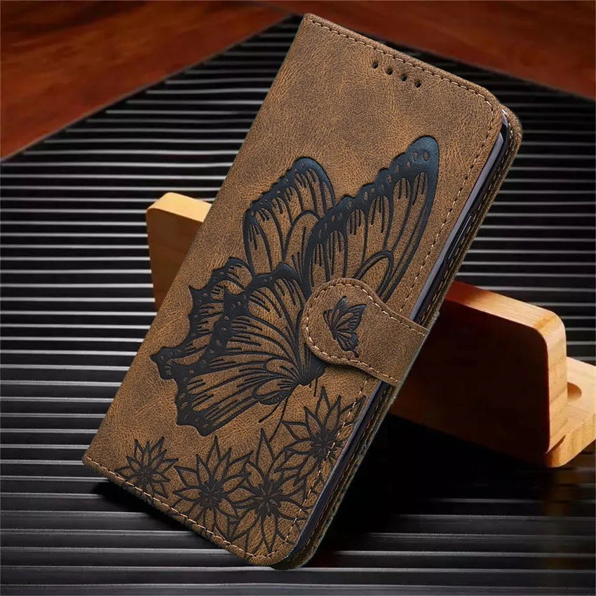 Butterfly Leather Flip Cover For Xiaomi Mi11 Redmi Note 9T 9 9A 9S 8 Pro 8A POCO X3 NFC M3 F3 10 Pro Lite Phone Wallet Book Case