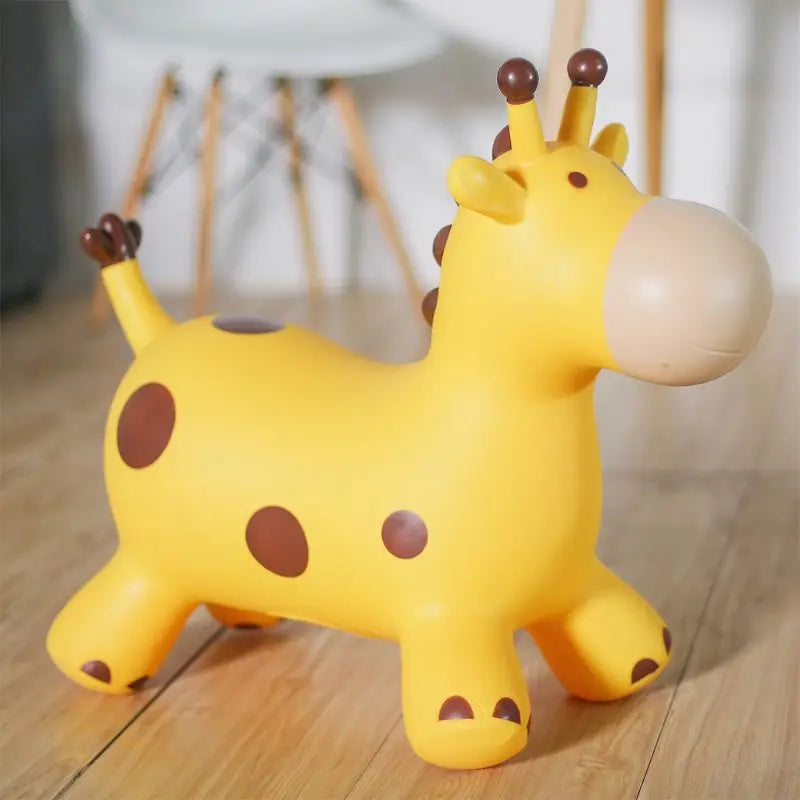 Inpany Bouncy Giraffe Hopper Inflatable Jumping Giraffe Bouncing Animal Toys K1MA