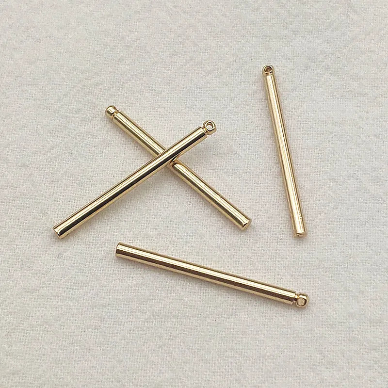 New Arrival! 30/60mm 100pcs Brass Pendants Cylinder Charm For Handmade Necklace Earrings DIY Parts,Jewelry Findings & Components