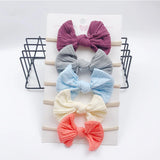 5pcs/Set Bowknot Elastic Hairband Baby Princess Christmas Day Gifts For Children Kids Toddler Girls Hair Accessories Headwear