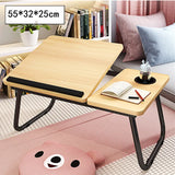 Home Folding Laptop Desk for Bed & Sofa Laptop Bed Tray Table Desk Portable Lap Desk for Study and Reading Bed Top Tray Table