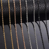 Wholesale 10pcs/lot Chains Necklace 1.5/2/2.5/3mm Width Men Women Stainless Steel Link O Chain Necklaces For Jewelry