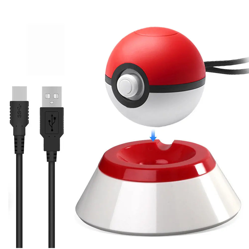 OSTENT Power Supply Station Charging Cable Charger Stand Dock Cradle for Nintendo Switch Poké Ball Plus