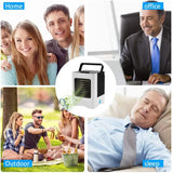 Automobiles 4 In 1 Air Conditioner Fan Personal USB Air Cooler Humidifier With LED Lights Recharge Car Electrical Appliances #2