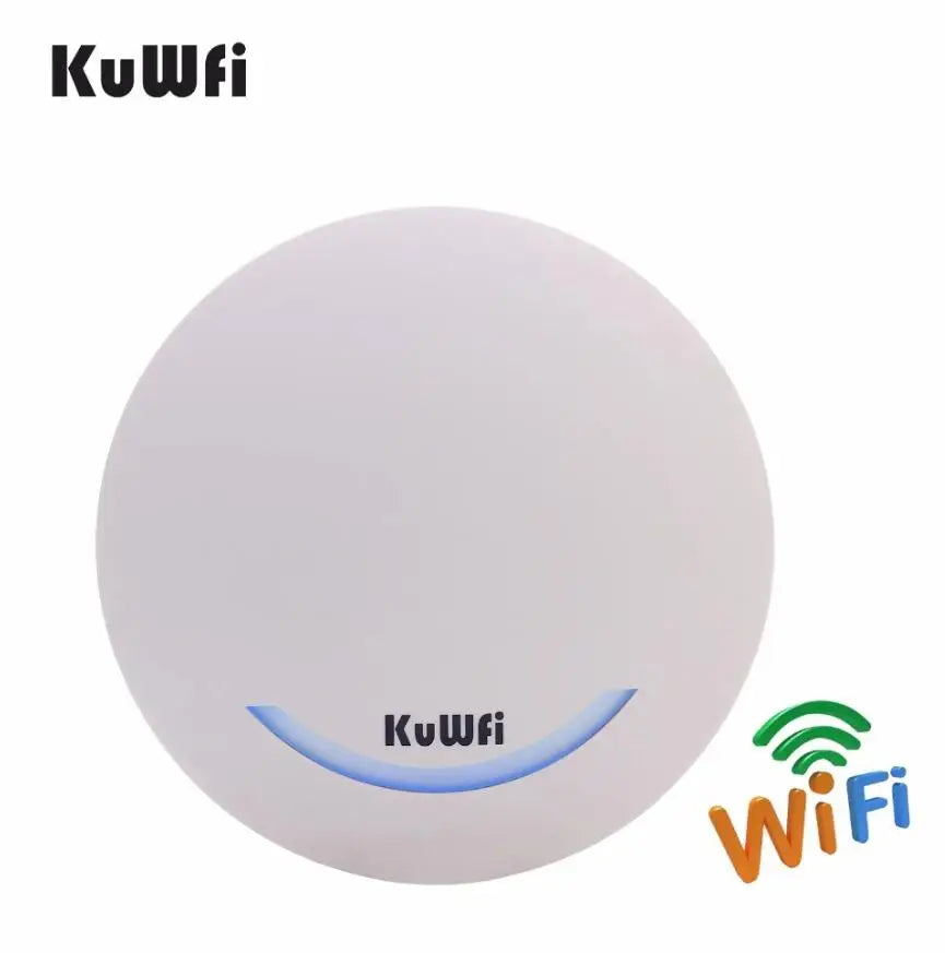 KuWFi 1200Mbps Wi-fi router Ceiling Mount Ethernet Port AP  Wireless Access Point 48V Wifi amplifier with 4dBi Wifi antenna