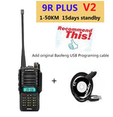 2024 10W Baofeng UV 9R plus 40 km walkie talkie for hunting 50 km hf transceiver vhf uhf ham radio long range CB radio station