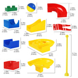 65pcs/set Marble Race Run Block Compatible Duploed Building Blocks Plastic Funnel Slide DIY Assembly Bricks Classic Base Plates