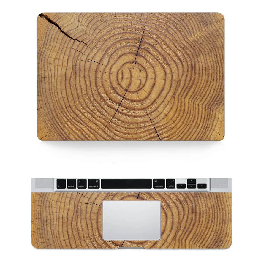 Wood Texture Vinyl Sticker Decal Skin Cover Case For Laptop Apple Macbook Pro Air 16" A2485 A2337 11" 13" 15 " / Unibody Laptop