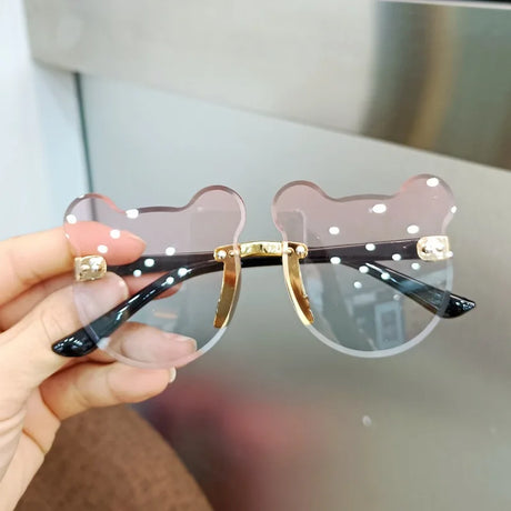 Fashion Children&#39;s Sunglasses New Baby Anti-Radiation Sun Glasses Girl Boy Cute Cartoon Bear Anti-Glare Sunglasses