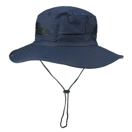 New Outdoor Men Hats Fishing Cap Solid Color Wide Brim Anti-uv Beach Sun Caps Women Bucket Hat Summer Autumn Hiking Camping