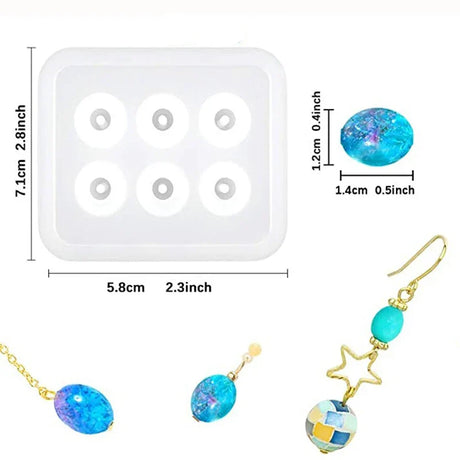 Round Square Faceted & Oval Beads Silicone Casting Mold Jewelry Tools For DIY Resin Jewelry Bracelet Earring Pendant Epoxy Craft