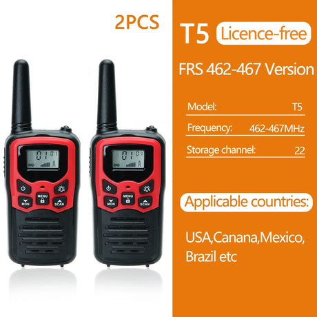 2/4/6 PCS ABBREE Walkie Talkie PMR/FRS UHF Mini Radio Up to 8 KM Range Handheld Ham Two Way Radio Communicator Transceiver