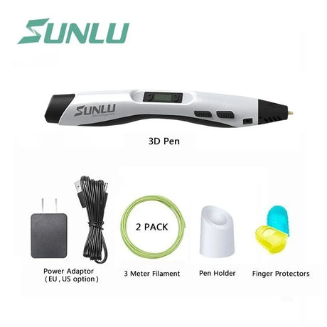 SUNLU SL-300 3D Printing Pen - Create Stunning 3D Art with Adjustable Temperature and LED Display, Perfect for Gifts and Creative Projects!