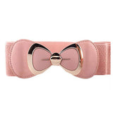 HOT SALES！！！New Arrival Women Bowknot Buckle Metallic Faux Leather Waistband Elastic Croset Waist Belt Wholesale Dropshipping