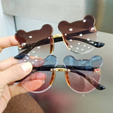 Fashion Children&#39;s Sunglasses New Baby Anti-Radiation Sun Glasses Girl Boy Cute Cartoon Bear Anti-Glare Sunglasses