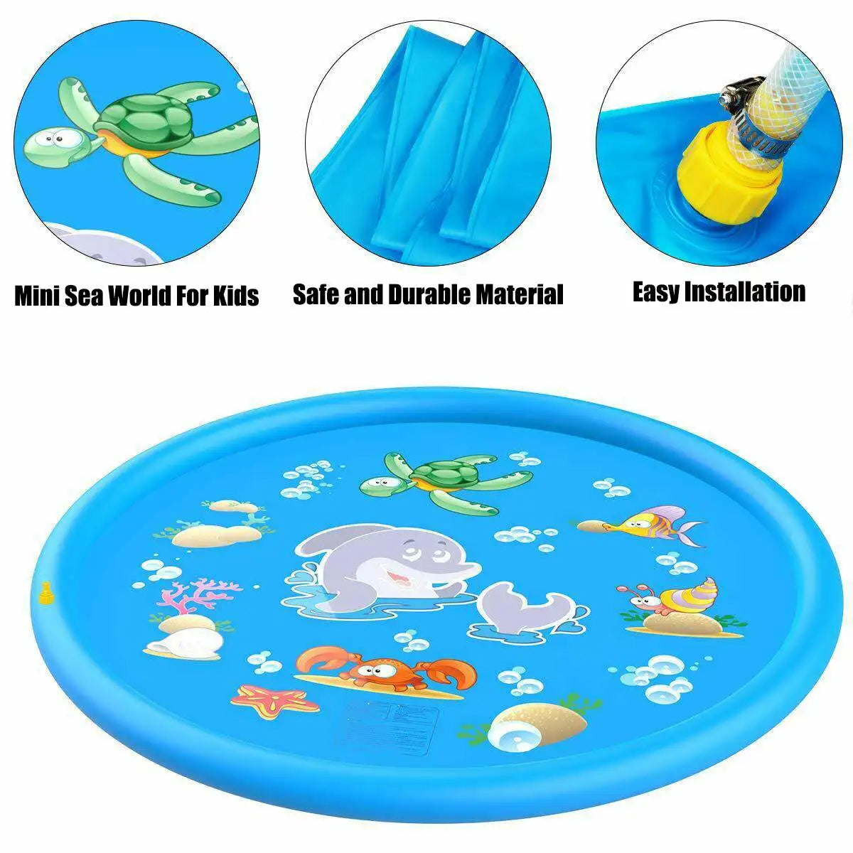 Children Play Spray Mat  100/170cm Beach Inflatable Water Sprinkler Pad Outdoor Game Toy Lawn Swimming Pool Mat Kids Toys