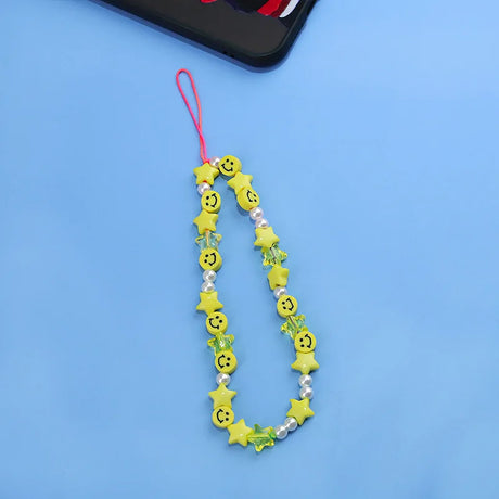 New Mobile Phone Chains Strap Lanyard Colorful Pearl Soft Pottery Rope Cell Phone Case Hanging Cord for Women Wholesale