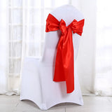 10/50/100pcs Satin Chair Sashes Wedding Chair Bow Knot Ribbon Tie For Party Hotel Event Banquet Birthday Decoration