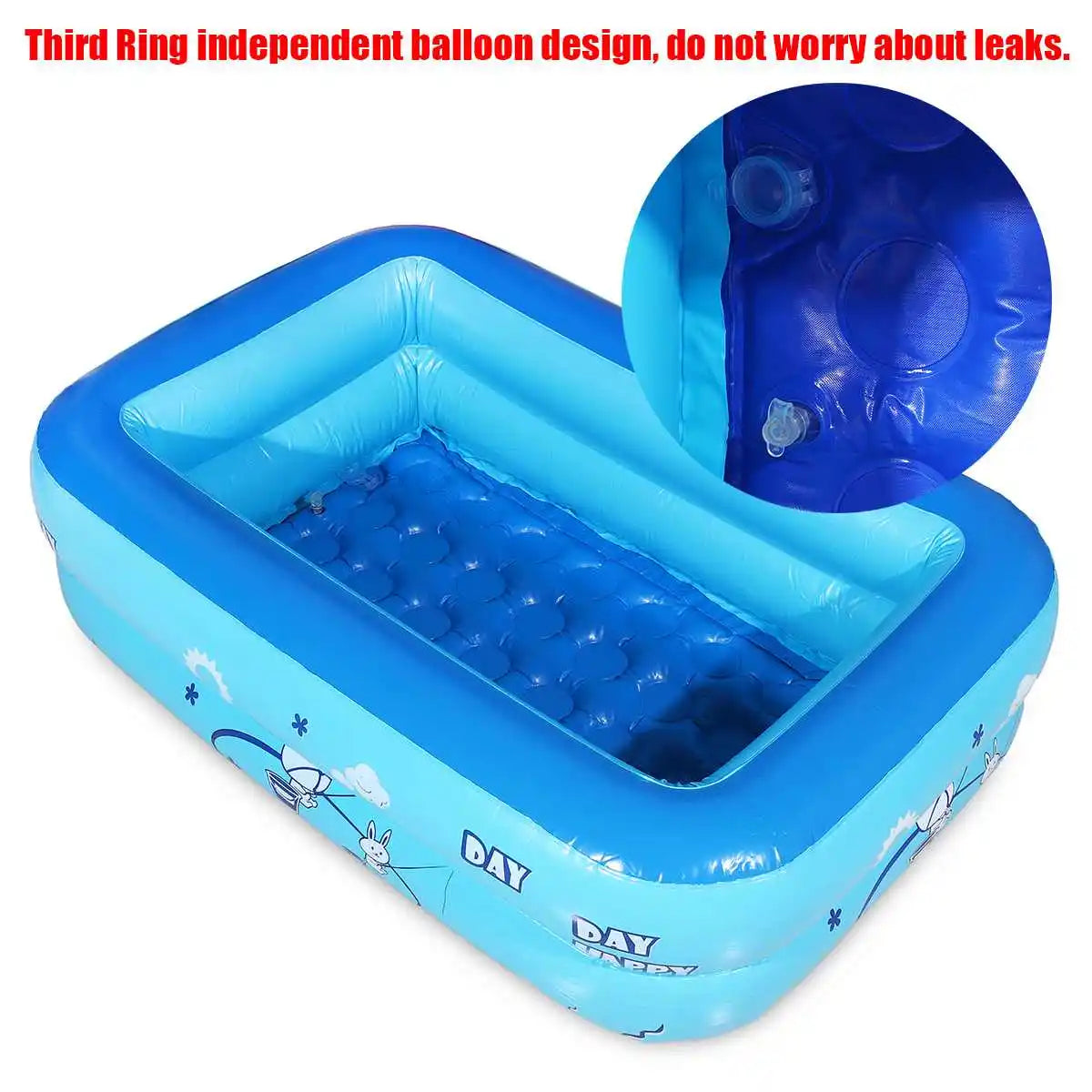 Outdoor Summer Indoor Kids New 120cm 2/3layers Children Inflatable Pool Bathing Tub Baby Kid Home Outdoor Large Swimming Square