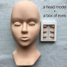 Mannequin Head for Eyelashes Handmade Practice Silicone Lash Mannequin Head Lashes Extension Practicing Dummy Training Mannequin