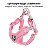 Reflective Vest Harness Leash Adjustable Mesh Vest Dog Harness Collar Chest Strap Leash Harnesses With Traction Rope XXS-L Size