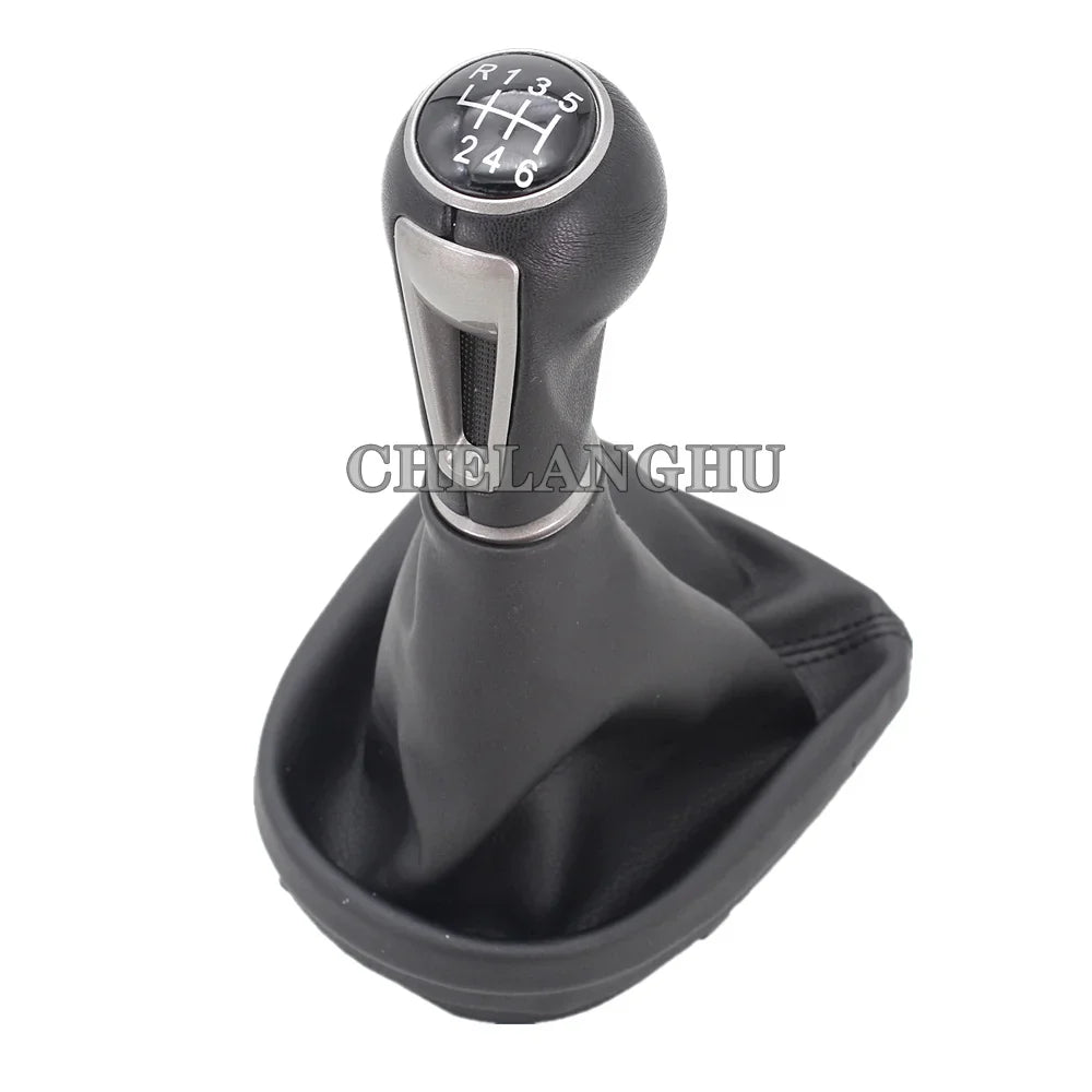 5 / 6 Speed MT Car Gear Stick Shift Knob With PU Leather Boot For Seat Leon 2006 2007 2008 2009 2010 2011 2012