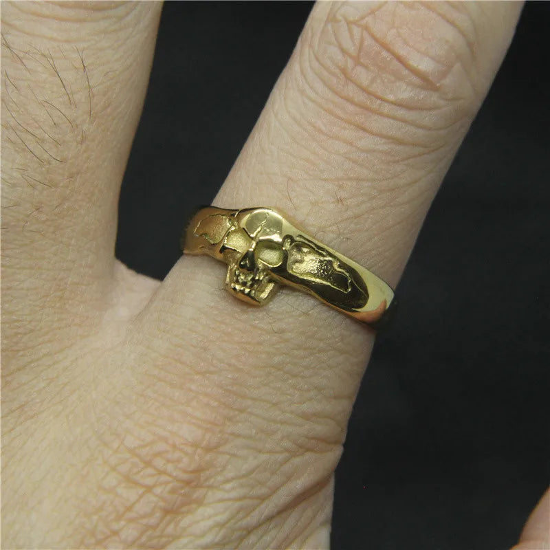 Unisex Skull Ring 316L Stainless Steel Jewelry Size 7-12 Fashion Ring