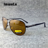 Imwete Polarized Sunglasses Men TAC Sun Glasses Female Male Night Vision Driving Glasses Goggles UV400 Yellow Lens Eyeglasses