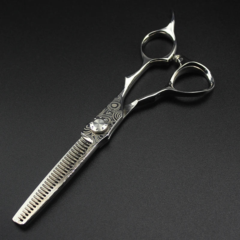 professional Damascus 6 '' hair scissors hair cutting scissor barber tools haircut thinning shears set hairdressing scissors