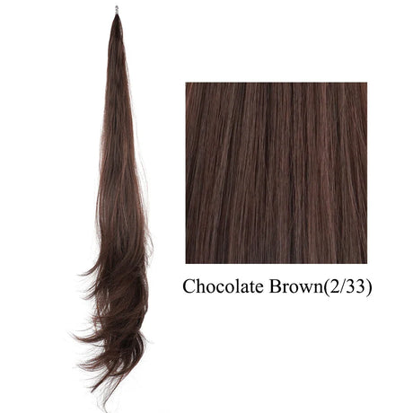 Soowee Long Synthetic Hair Extension Blonde Wrap Pony Tail Flexible Hair Ponytails Hairpieces