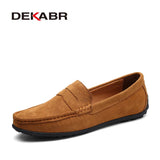 DEKABR Big Size 38~49 Men Loafers Real Leather Shoes Fashion Men Boat Shoes Brand Men Casual Leather Shoes Male Flat Shoes