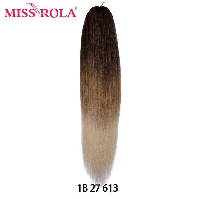 Miss Rola Synthetic 28Inch 100G 2023 New Hair Extension Yaki Straight Jumbo Braiding Hair Pre-Stretched Braid Kanekalon Hair