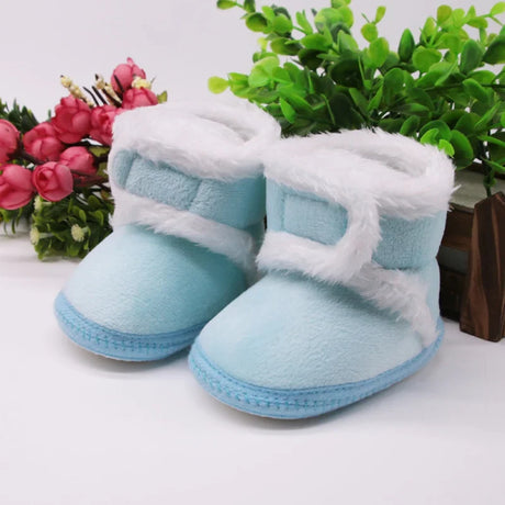 Baywell Autumn Winter Warm Newborn Boots 1 Year baby Girls Boys Shoes Toddler Soft Sole Fur Snow Boots 0-18M