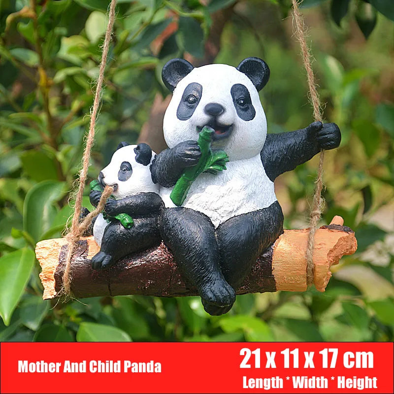 Creative Cute Frogs Cat Dog Resin Lying Santa Claus Statue Garden Hang On Tree Decorative Pendant Indoor Outdoor Decor Ornament