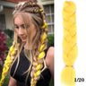 24Inch Synthetic Hair Extensions for Braids 100g/pc Jumbo Braiding Hair Kanekalon Colored Hair Pre Stretched Yaki Jumbo Braids