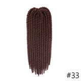 YunRong Senegalese Twist Hair Jumbo Crochet Braids 22 inch 120g 20 Color Ombre Synthetic Crochet Hair Braiding Hair For Women