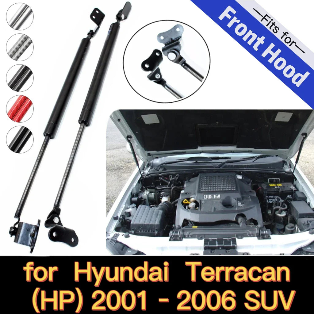 Bonnet Struts Front Hood Dampers for Hyundai Terracan HP 2001 2002 2003 2004 2005 2006 Lift Supports Shock Gas Springs Absorber