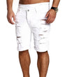 New Mens Denim Chino Fashion Shorts Washed Denim Boy Skinny Runway Short Men Jeans Shorts Homme Destroyed Ripped Jeans Plus Size