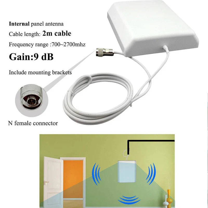 2G 3G 4G LTE GSM UMTS 360° Antenna Kit Outdoor + Indoor + Coaxial Cable for Cell Mobile Phone Signal Booster Amplifier Repeater