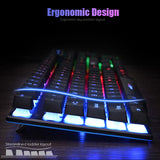 Gaming Wired Keyboard + Wireless Mouse+ Gaming Headset Deep Bass Wired Headphone with MIC for PS5/ PS4/ XBOX/ PC/ Laptop