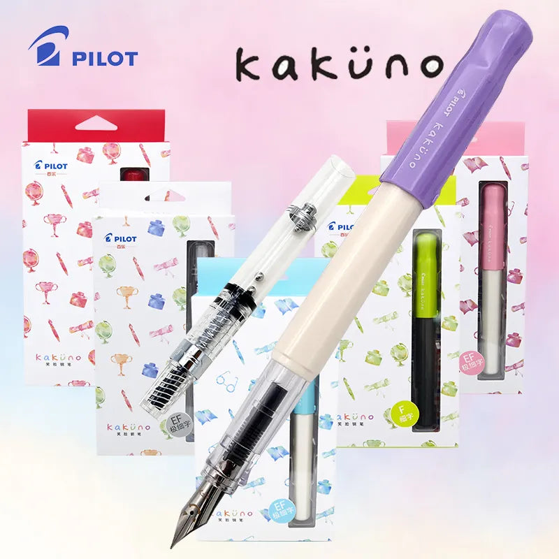 Kawaii Original Pilot KAKUNO Fountain Pen Ink Pen Cute Smiley Face Stationery School Supplies Office for 2020 Best Gift FKA-1SR