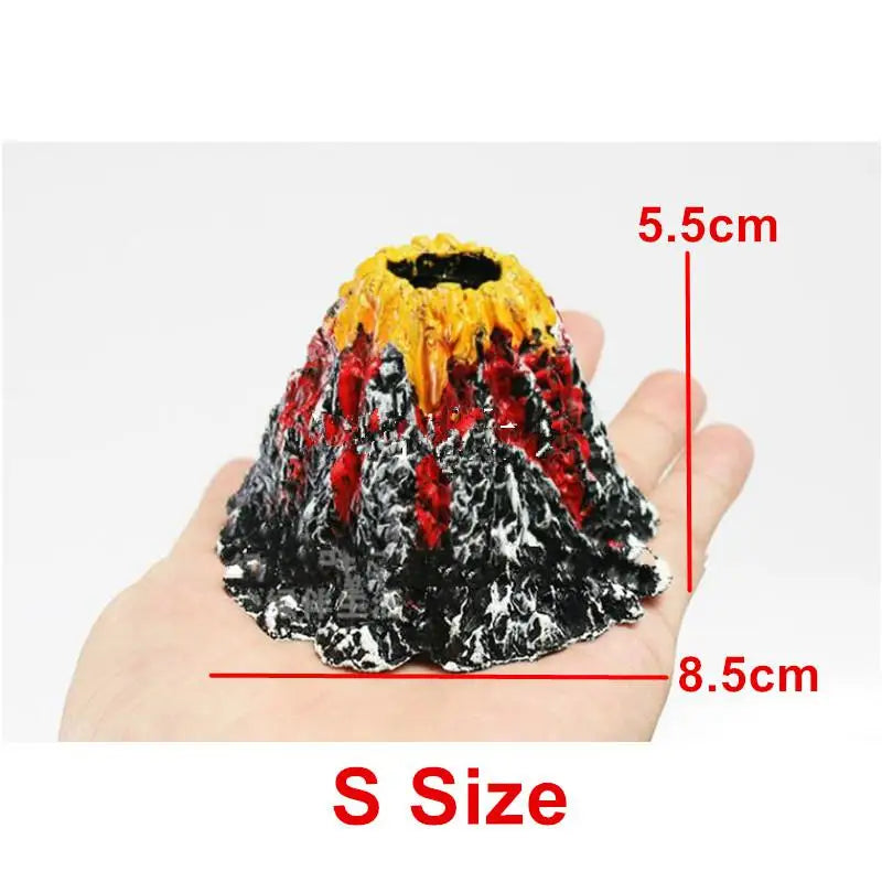 Volcano Stone Aquarium Decoration Fish Tank Bubble Volcano Eruption Aquarium Ornament Decor Used With Air Pump Led Light